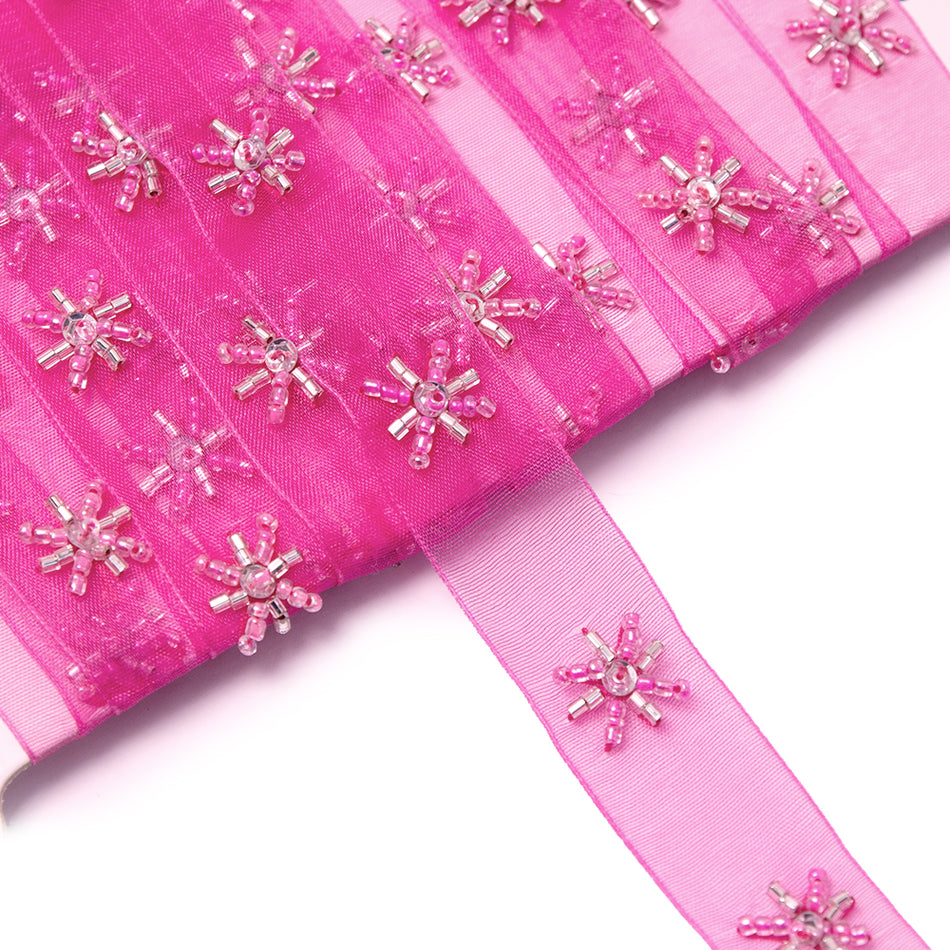 Organza Trim - Sequin & Beaded Stars