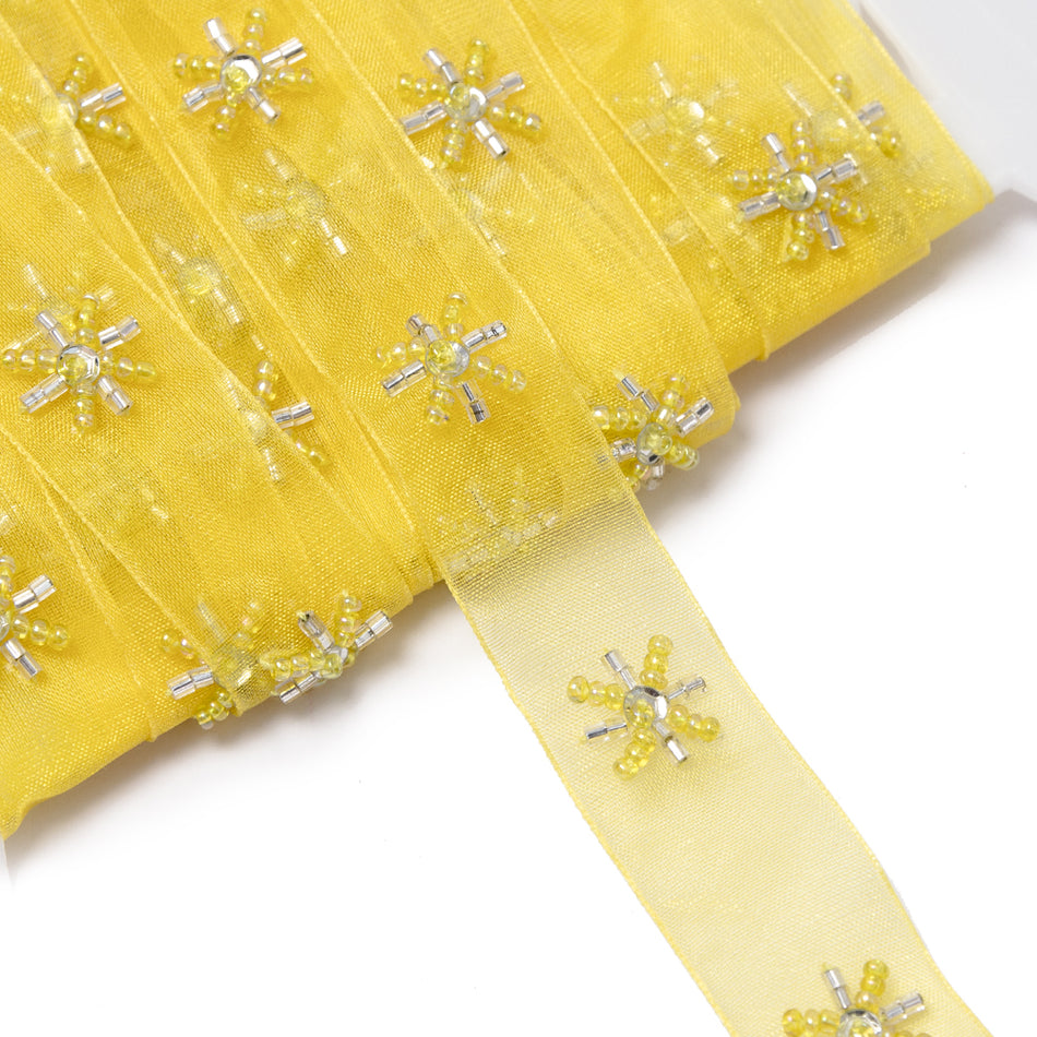 Organza Trim - Sequin & Beaded Stars