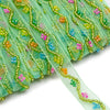 Beaded Floral Wave Organza Trim