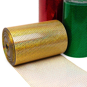Perforated Holographic Honeycomb Sequin Film