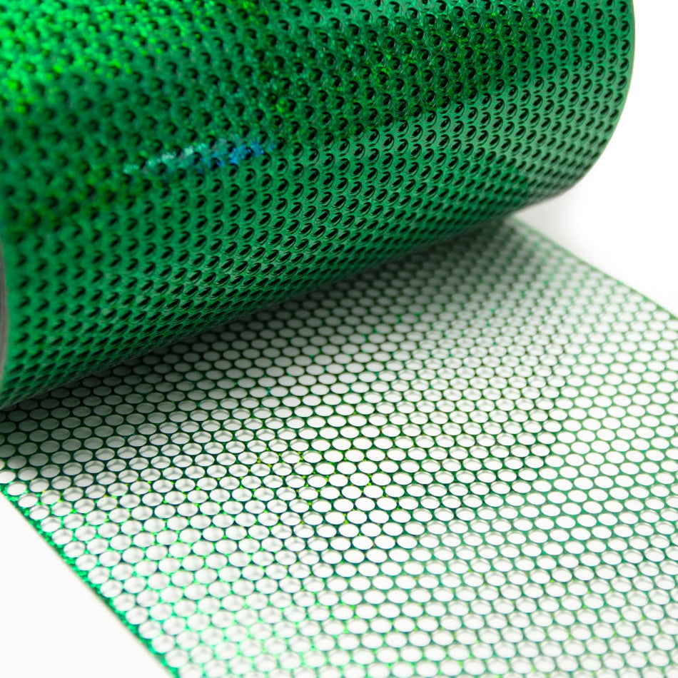 Perforated Holographic Honeycomb Sequin Film