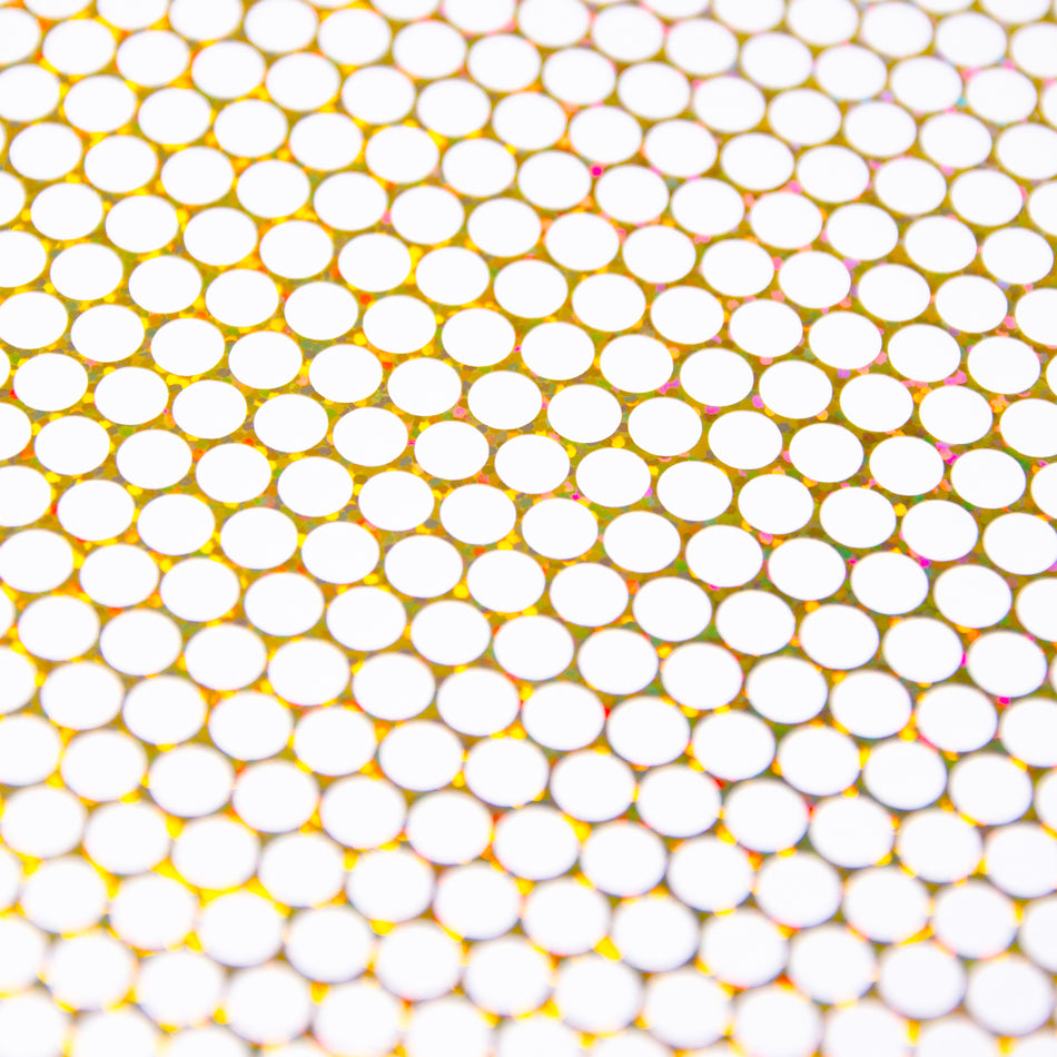 Perforated Holographic Honeycomb Sequin Film