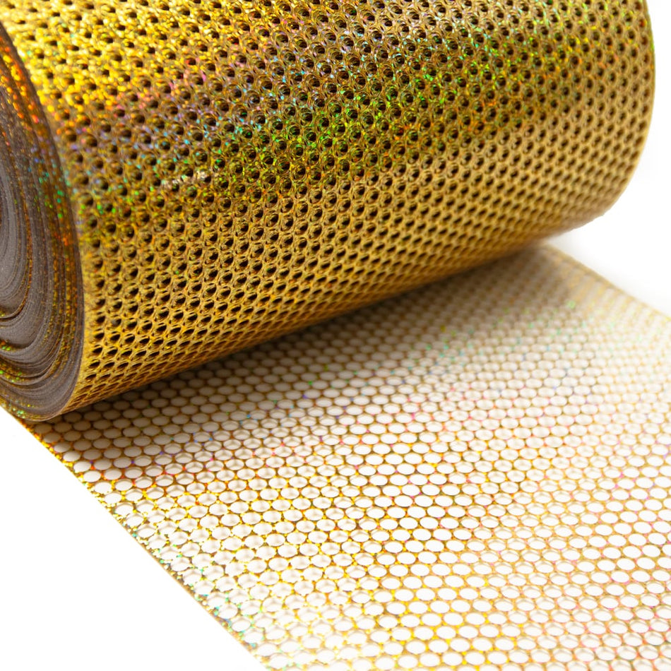 Perforated Holographic Honeycomb Sequin Film