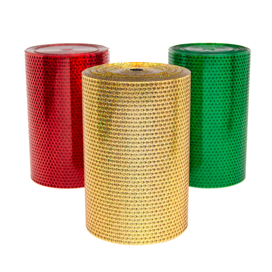 Perforated Holographic Honeycomb Sequin Film