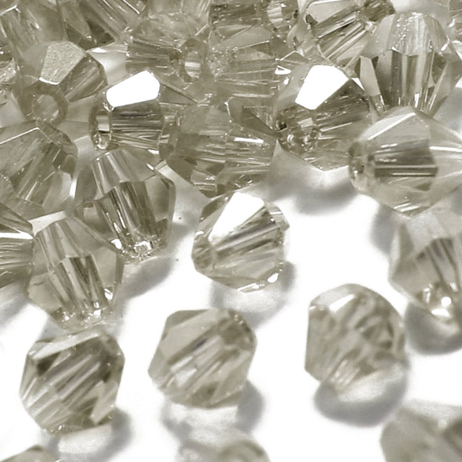 Glass Bicone Faceted Bead - 5mm - Clear (48 Pack)