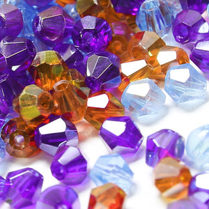 Glass Bicone Faceted Bead - 5mm - Clear (48 Pack)