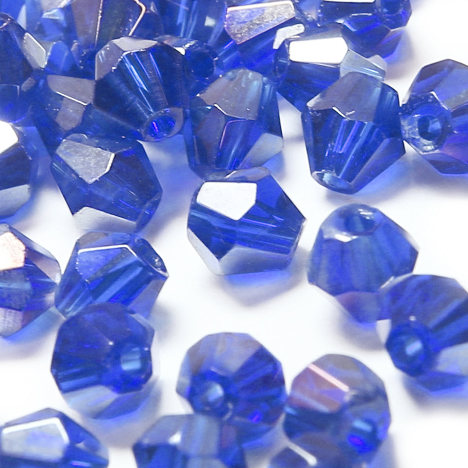 Glass Bicone Faceted Bead - 5mm - Clear (48 Pack)