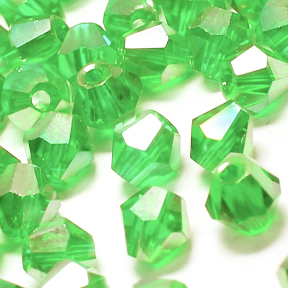 Glass Bicone Faceted Bead - 5mm - Clear (48 Pack)