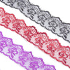 Floral Embroidered Lace Trim w Scalloped Edging