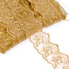 Floral Embroidered Lace Trim w Scalloped Edging