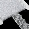 Floral Embroidered Lace Trim w Scalloped Edging