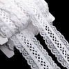 Gathered Lace Trim w Lattice Ribbon Centre