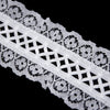 Gathered Lace Trim w Lattice Ribbon Centre