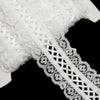 Gathered Lace Trim w Lattice Ribbon Centre