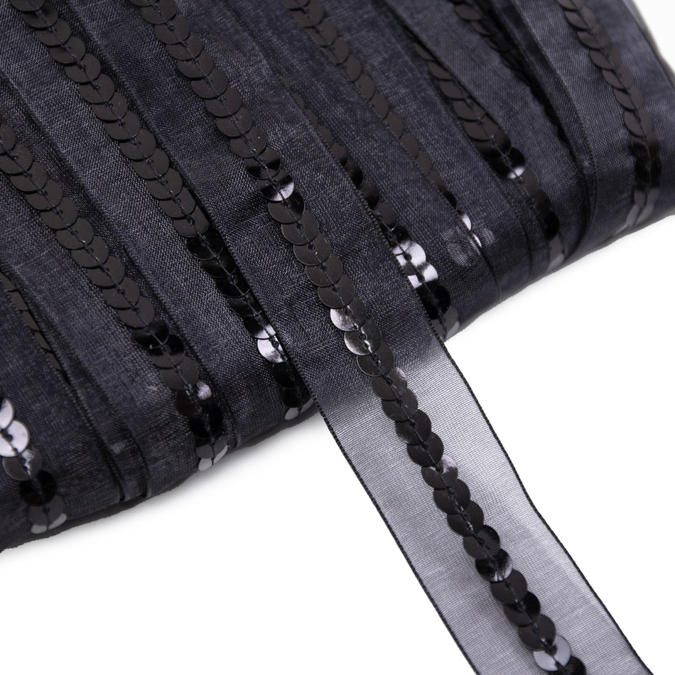 Sequin Centre Strip Organza Trim