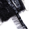 Pleated Tulle Ruffle Ribbon Trim w Sequins
