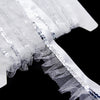 Pleated Tulle Ruffle Ribbon Trim w Sequins