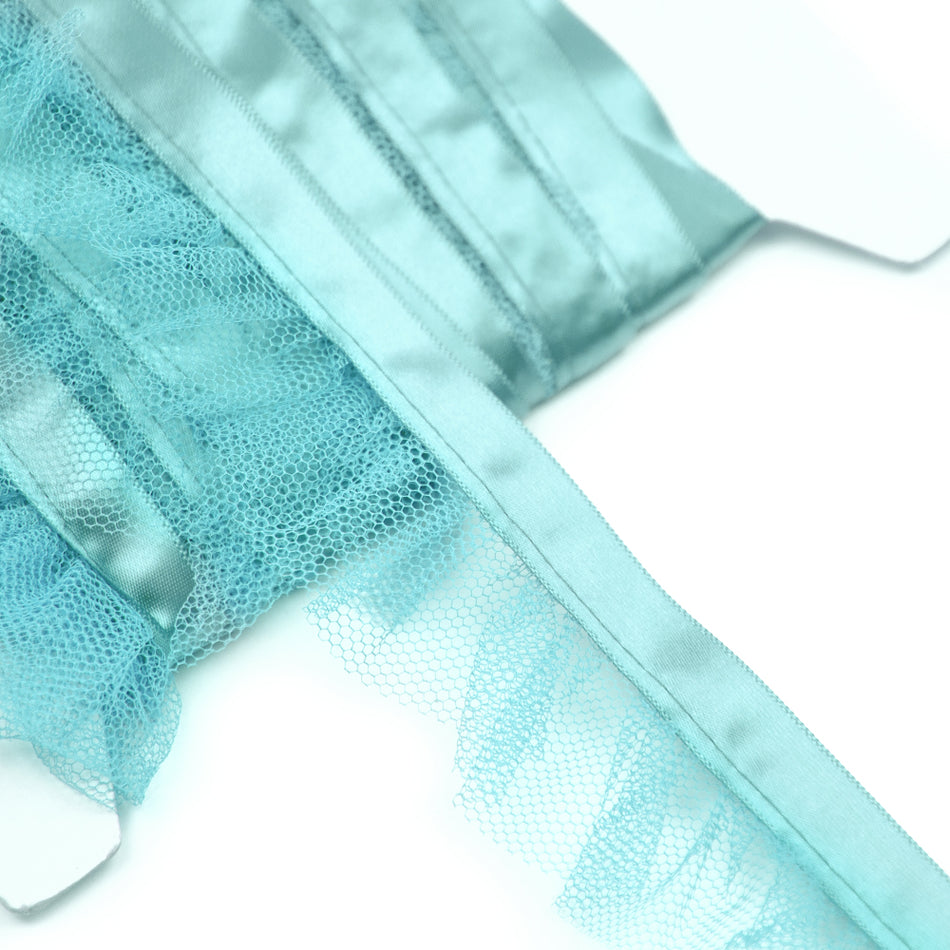 Pleated Tulle Ruffle Ribbon Trim