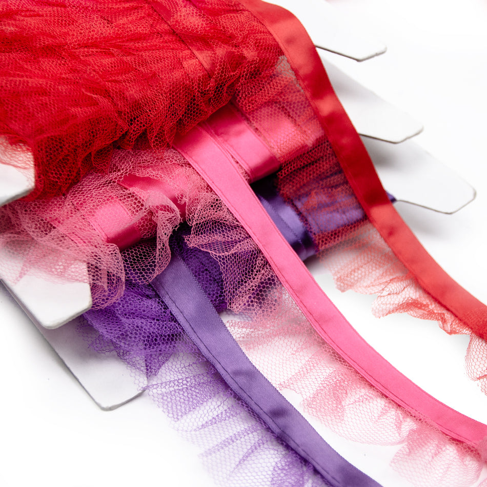 Pleated Tulle Ruffle Ribbon Trim