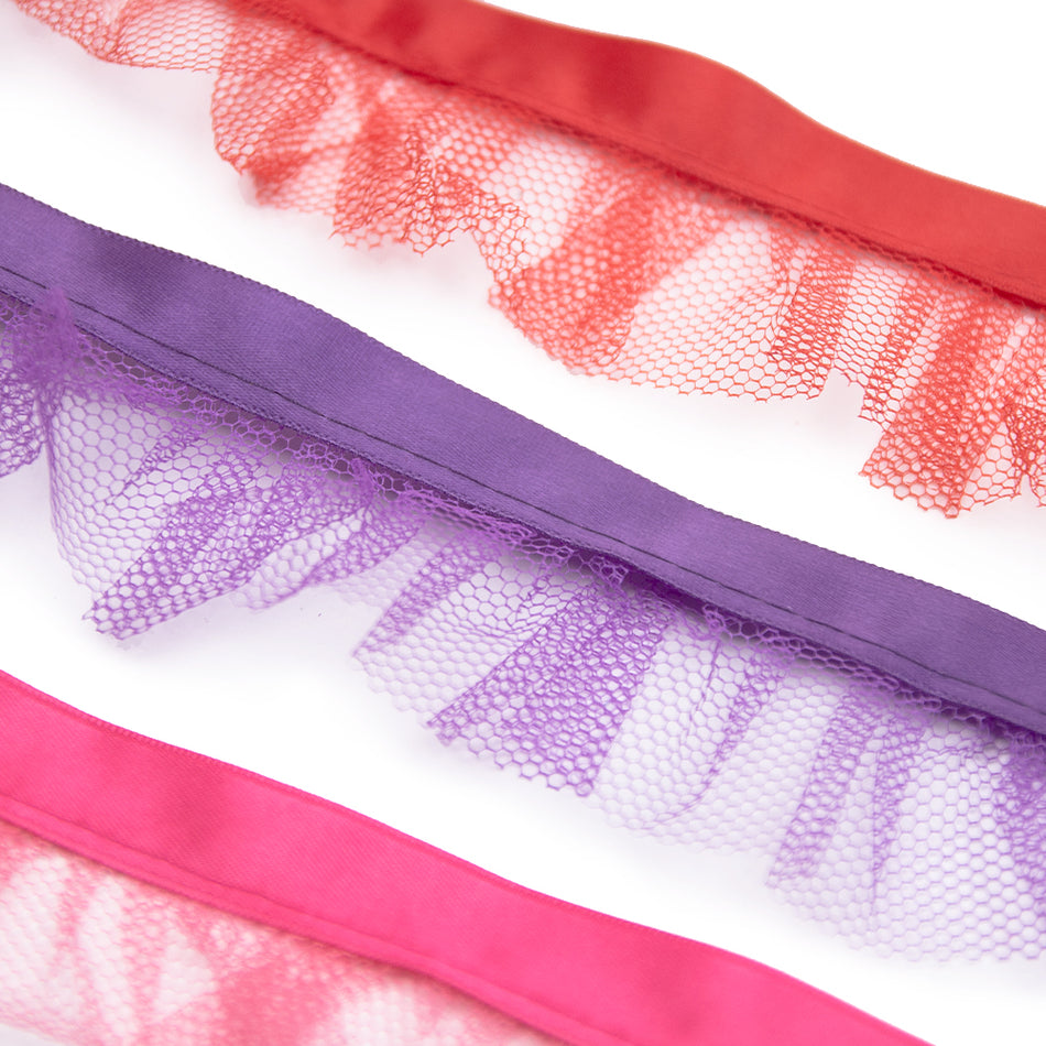 Pleated Tulle Ruffle Ribbon Trim