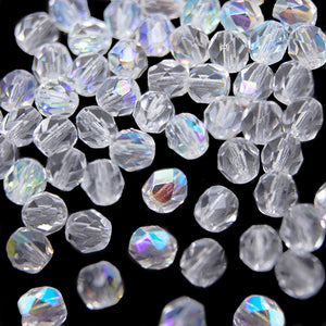 Glass Round Faceted Beads - 4mm (48 Pack)