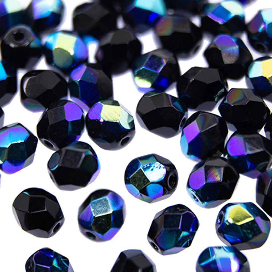 Glass Round Faceted Beads - 6mm (48 Pack)