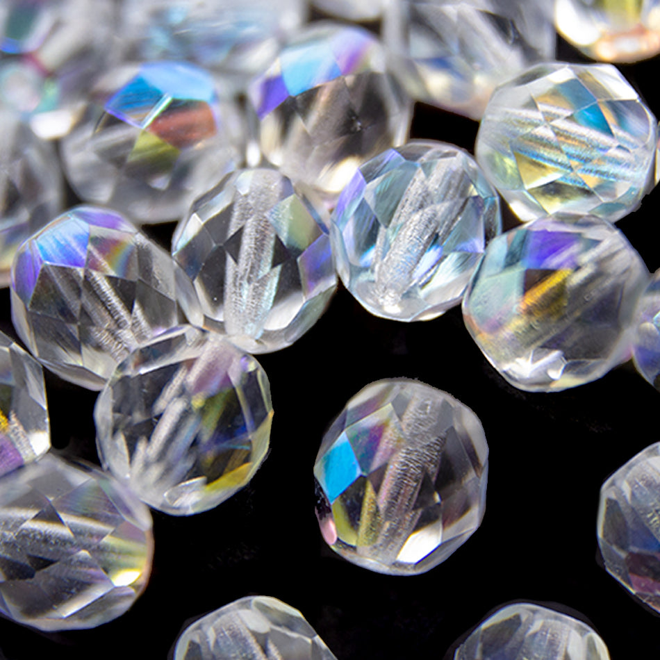 Glass Round Faceted Beads - 8mm (24 Pack)