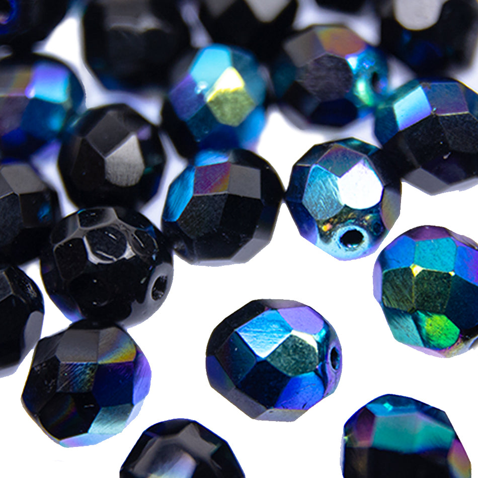 Glass Round Faceted Beads - 8mm (24 Pack)