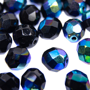 Glass Round Faceted Beads - 9mm (24 Pack)