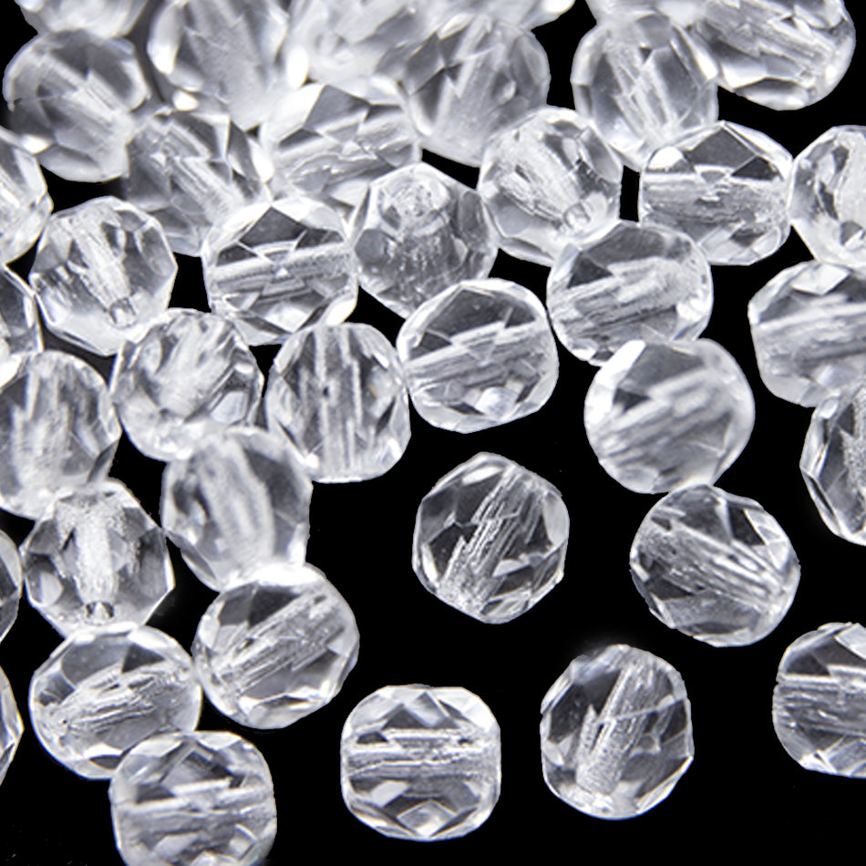 Glass Round Faceted Beads - 4mm (48 Pack)