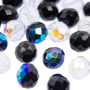 Glass Round Faceted Beads - 10mm (12 Pack)