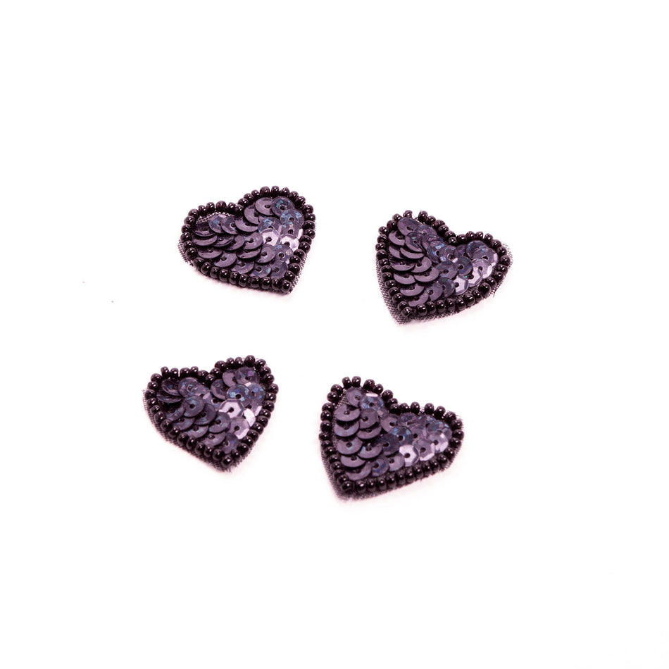 Heart Sequin & Beaded Motif
