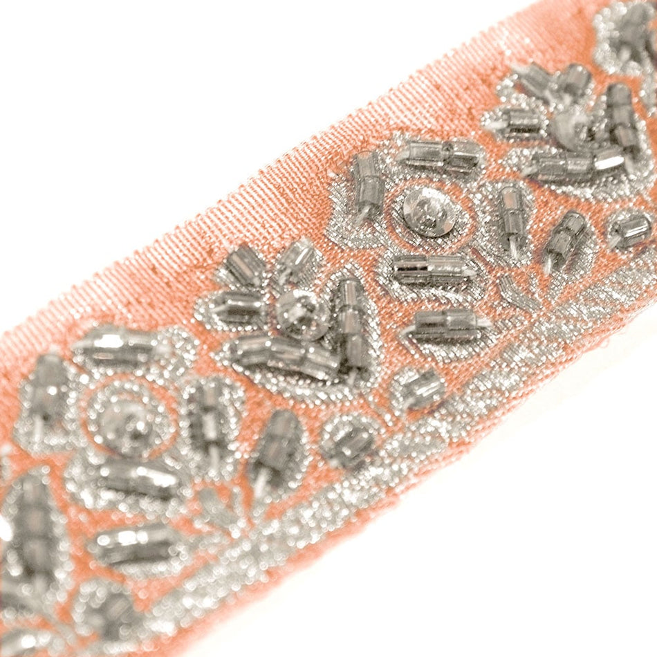 Embellished Beaded Florals Lurex Trim