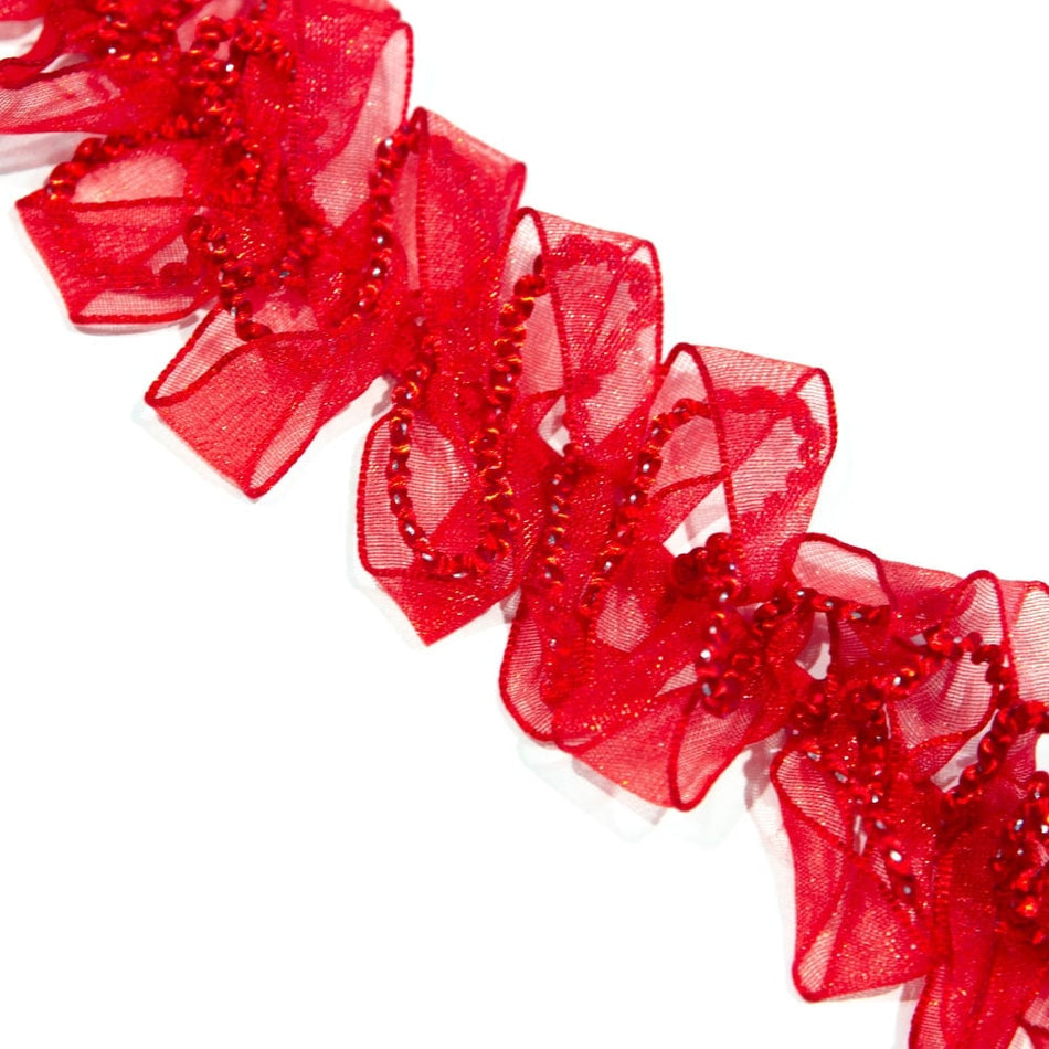Organza Ribbon Stretch Trim w Braided Loop