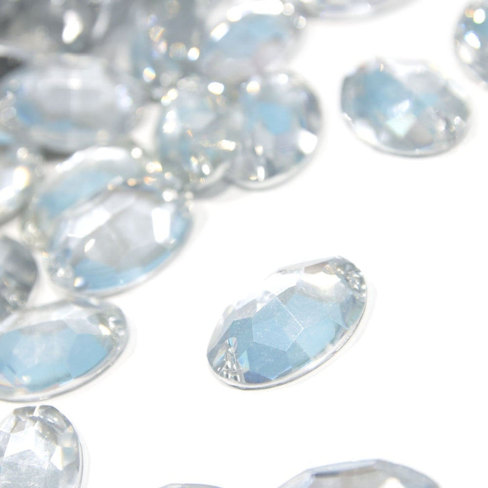 Oval / Ellipse Resin Sew-On Rhinestones