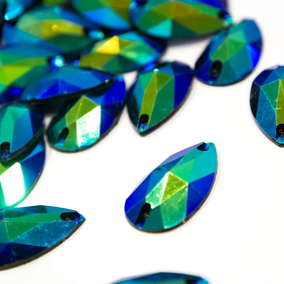 Teardrop/Pear Resin Sew-On Rhinestones