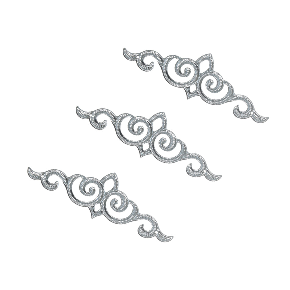 Royal Swirl Filigree Ornamental Metal Embellishments (3 Pack)