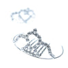 Mini Diamante Crown Tiara w Comb