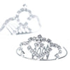 Mini Diamante Crown Tiara w Comb