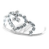 Mini Diamante Crown Tiara w Comb