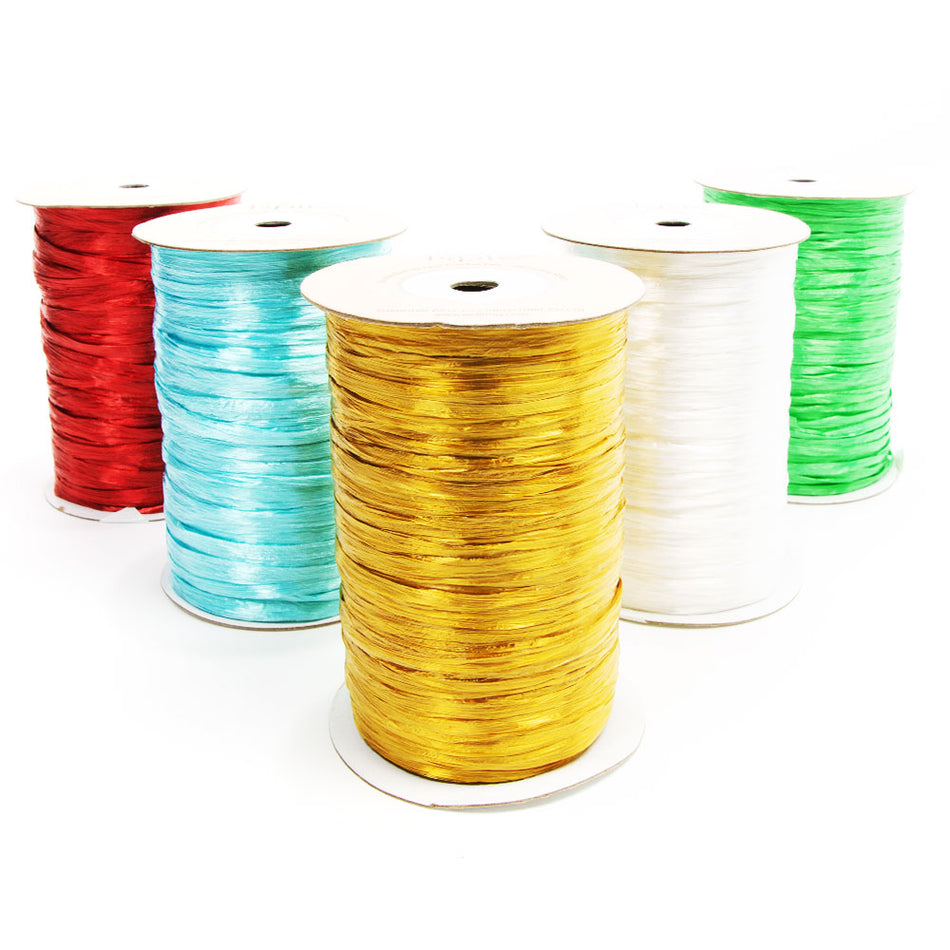 Rayon Ribbon Raffia Paper Yarn - Pearl Gloss Finish - 90m/100y