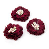 Flower Suede Finish Chrysanthemum w Stamens (3 Pack)
