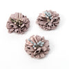 Flower Suede Finish Chrysanthemum w Stamens (3 Pack)