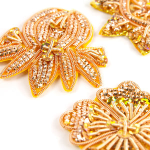 Coral Sequin & Coil Motif (3 Pack)