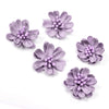 Flower Suede Finish Daisy w Stamens (5 Pack)