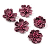 Flower Suede Finish Daisy w Stamens (5 Pack)