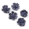 Flower Suede Finish Daisy w Stamens (5 Pack)