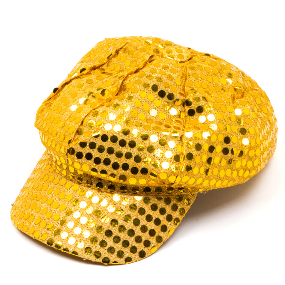 Quality Costume Hats - Sequin Baker Boy Style Cap/Hat