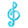 Treble Clef Sequin & Beaded Motif - Small