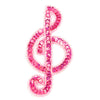 Treble Clef Sequin & Beaded Motif - Small